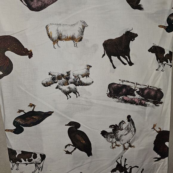 Farm Animal Fabric 6.5 Yards Country Cottagecore Farm Sewing Material - Picture 3 of 11
